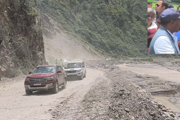 वर्षामा पनि धमाधम बन्दै विपी राजमार्ग : यात्रा भने जोखिमपूर्ण